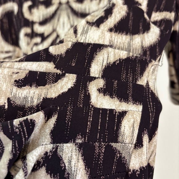 Connected Apparel Purple and Cream Sheath Dress - Picture 12 of 12